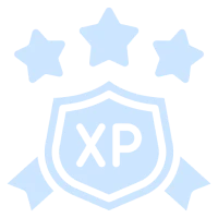 Experience badge with stars